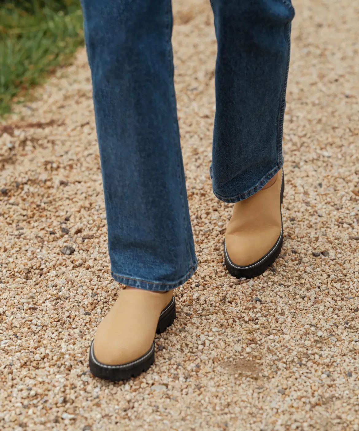 Jenni Kayne Oiled Leather Lug Sole Mule Dark Sand Best