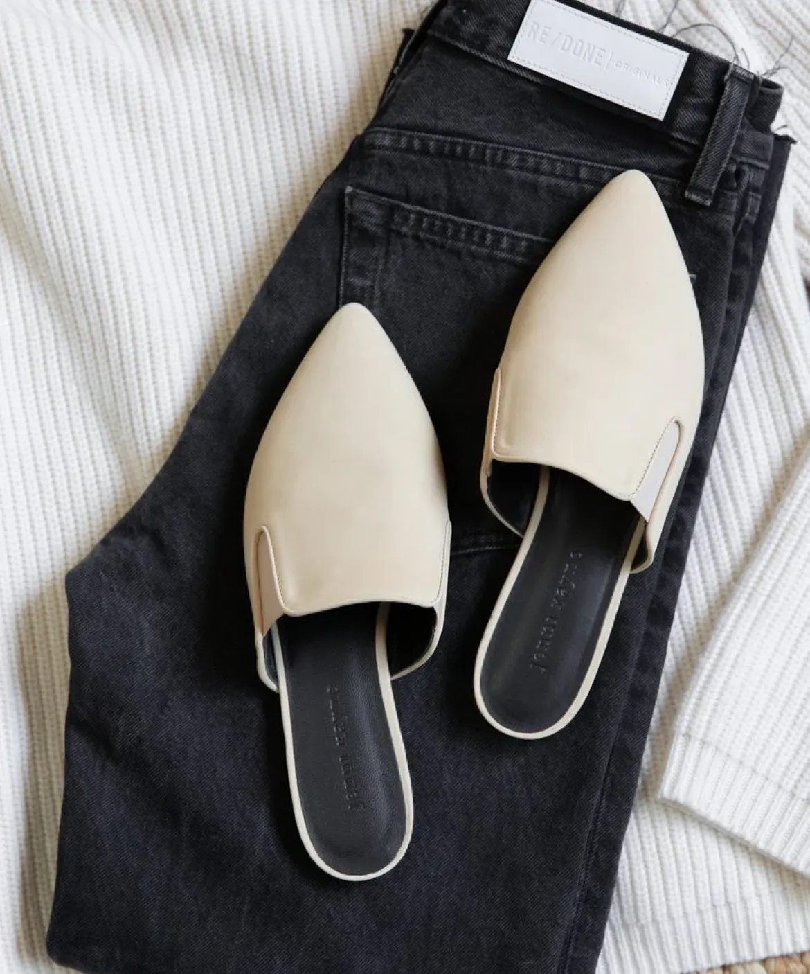 Jenni Kayne Oiled Leather Mule Natural Outlet