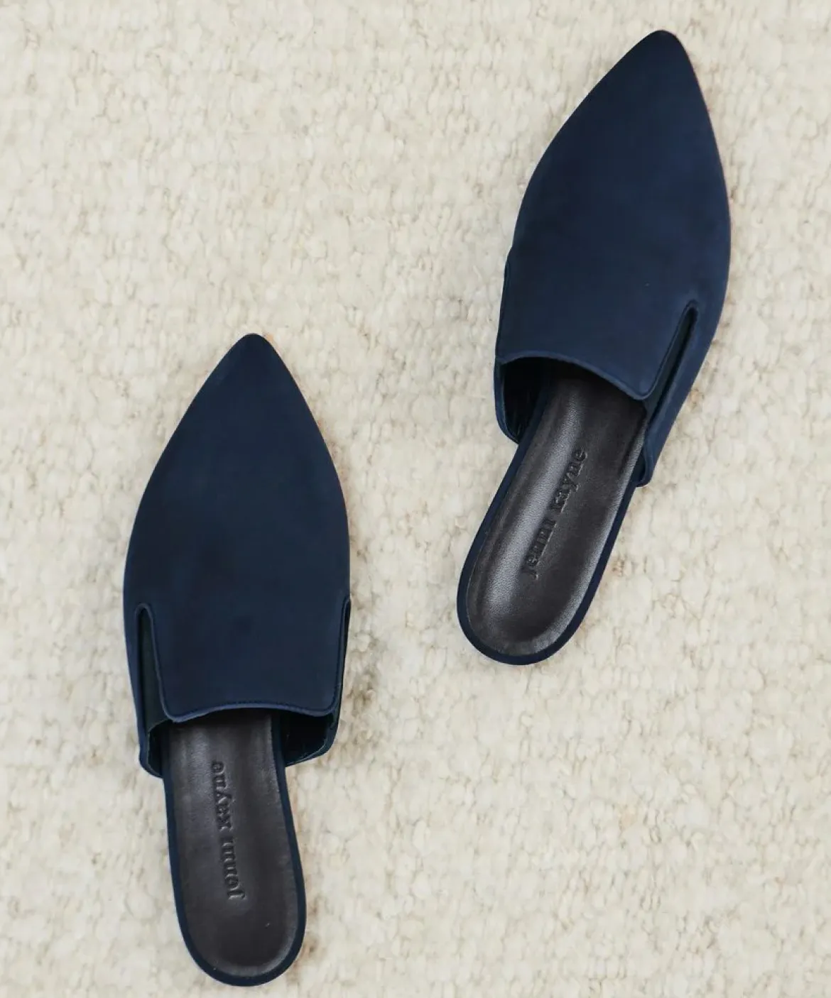 Jenni Kayne Oiled Leather Mule Navy Discount