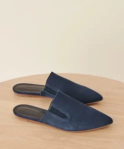 Jenni Kayne Oiled Leather Mule Navy Discount