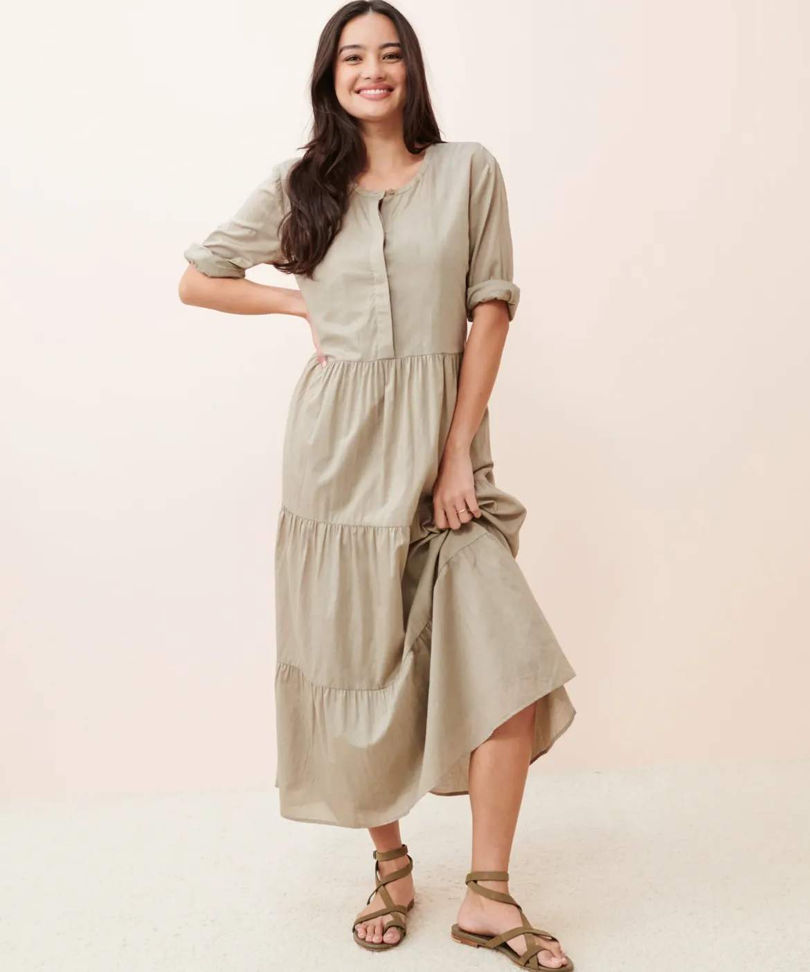 Jenni Kayne Oiled Leather Strappy Sandal Laurel Hot