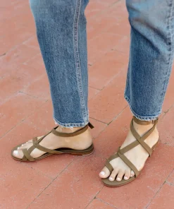 Jenni Kayne Oiled Leather Strappy Sandal Laurel Hot