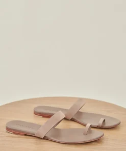 Jenni Kayne Oiled Leather Strap Sandal Taupe Discount