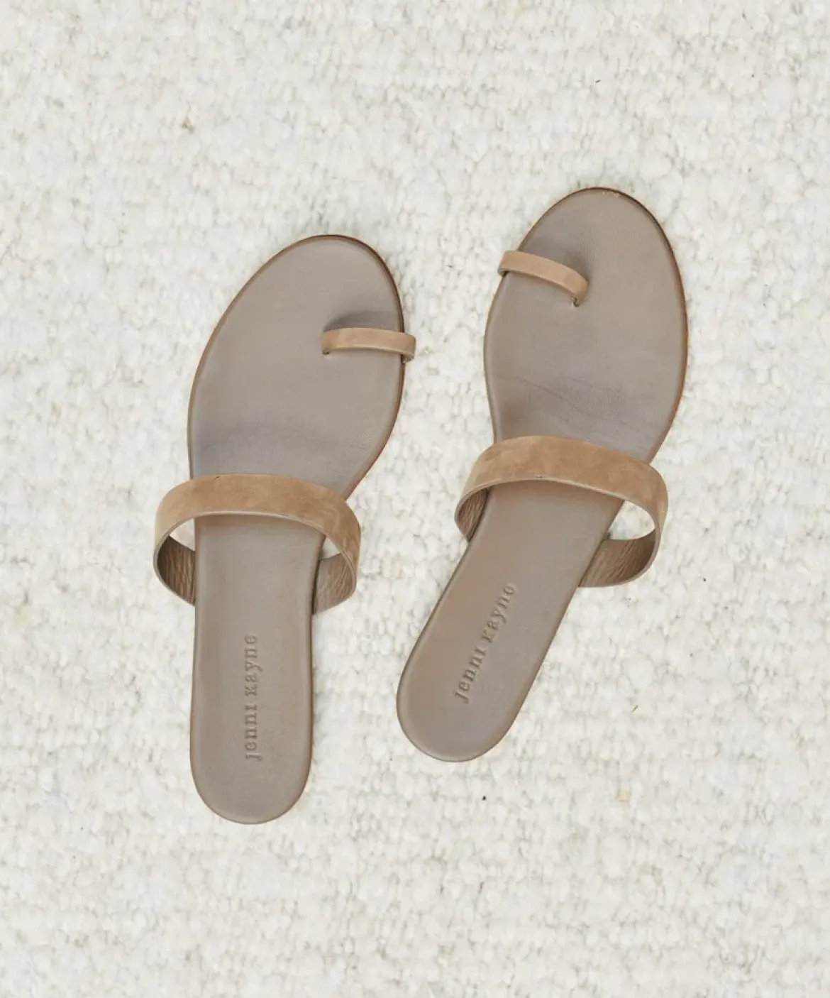 Jenni Kayne Oiled Leather Strap Sandal Taupe Discount