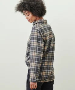 Jenni Kayne O'Keeffe Overshirt Charcoal Plaid Sale