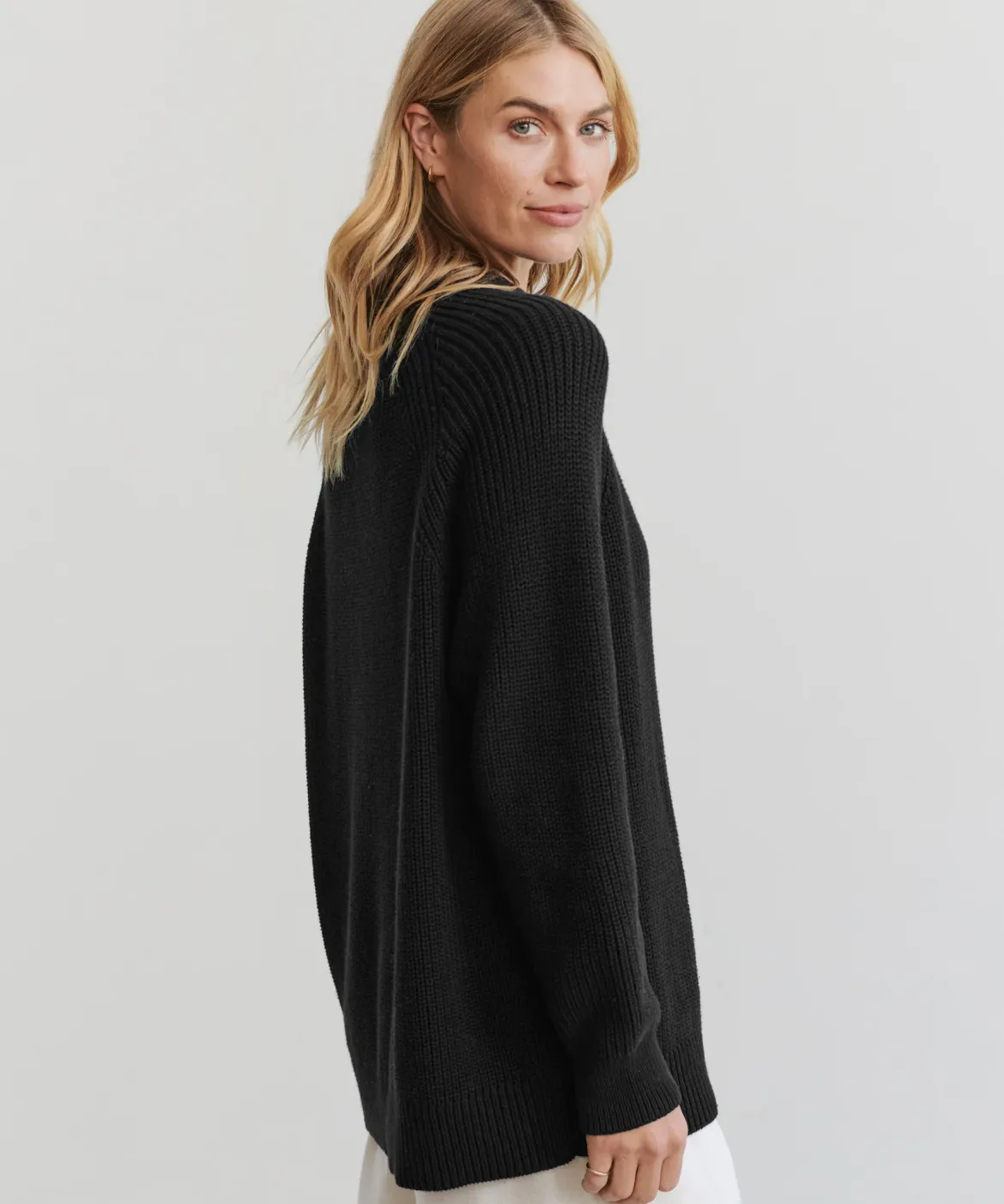 Jenni Kayne Oversized Cotton Fisherman Black Discount