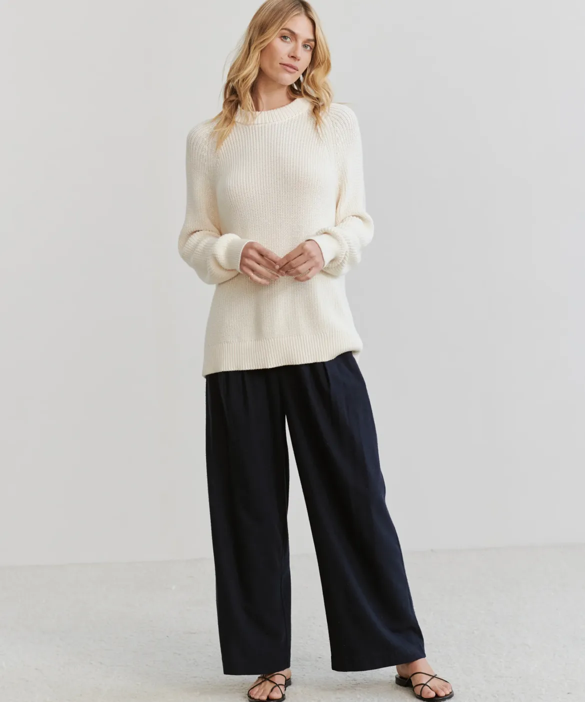 Jenni Kayne Oversized Cotton Fisherman Ivory Outlet