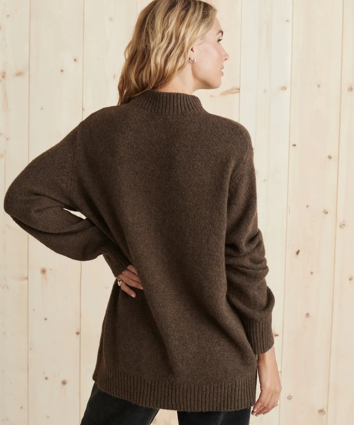Jenni Kayne Oversized Cotton Pullover Cedar Best