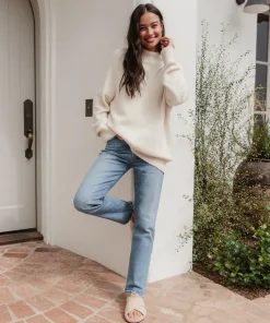 Jenni Kayne Oversized Cotton Pullover Ivory Best