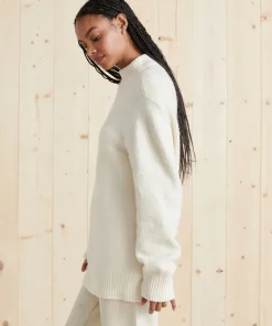 Jenni Kayne Oversized Cotton Pullover Ivory Best