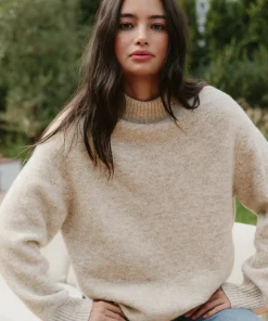Jenni Kayne Oversized Cotton Pullover Oatmeal Online