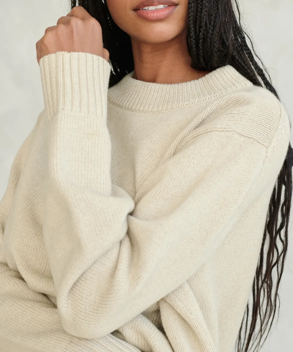 Jenni Kayne Oversized Crewneck Cream Best