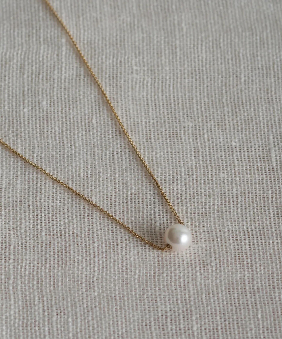 Jenni Kayne Philo Pearl Necklace Gold New