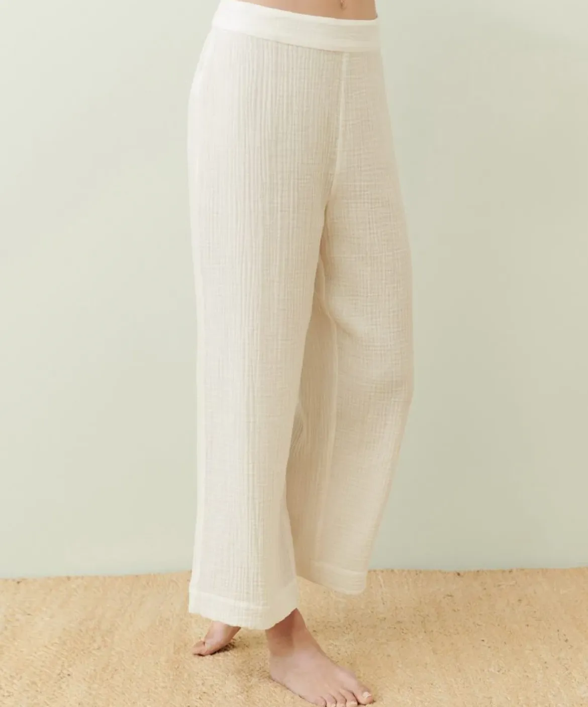 Jenni Kayne Playa Pajama Bottom Ivory Online