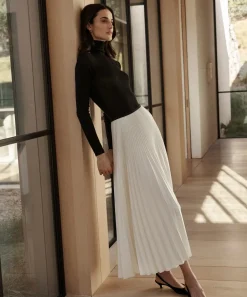 Jenni Kayne Pleated Skirt Ivory Sale