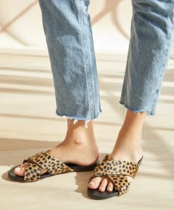 Jenni Kayne Pony Hair Crossover Sandal Cheetah Online