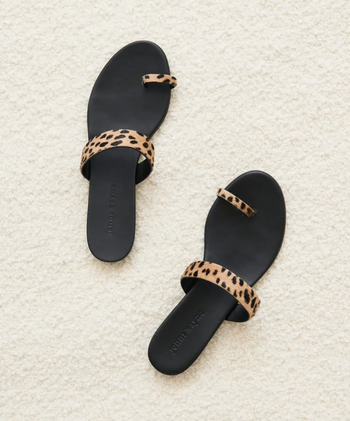 Jenni Kayne Pony Hair Strap Sandal Cheetah New