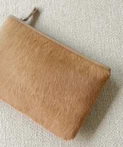 Jenni Kayne Pony Hair Zip Pouch Fawn Best