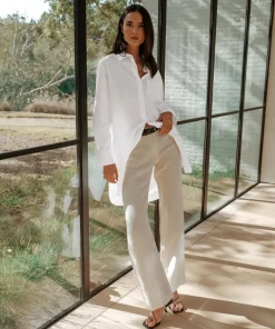 Jenni Kayne Poplin Shirt Dress White New