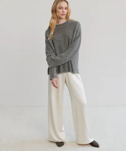 Jenni Kayne Ranch Fisherman Sweater Grey Marl Online