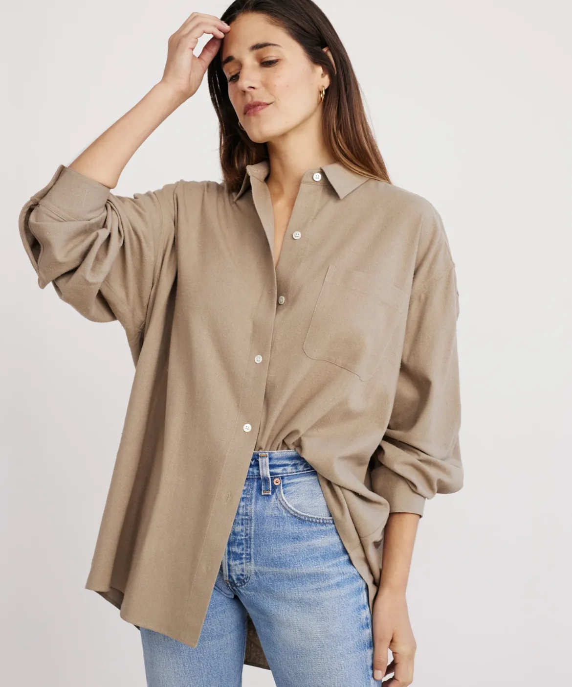 Jenni Kayne Relaxed Oversized Shirt Hazel Best