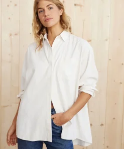 Jenni Kayne Relaxed Oversized Shirt Ivory Clearance