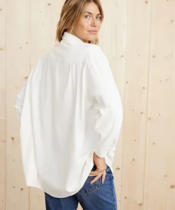 Jenni Kayne Relaxed Oversized Shirt Ivory Clearance