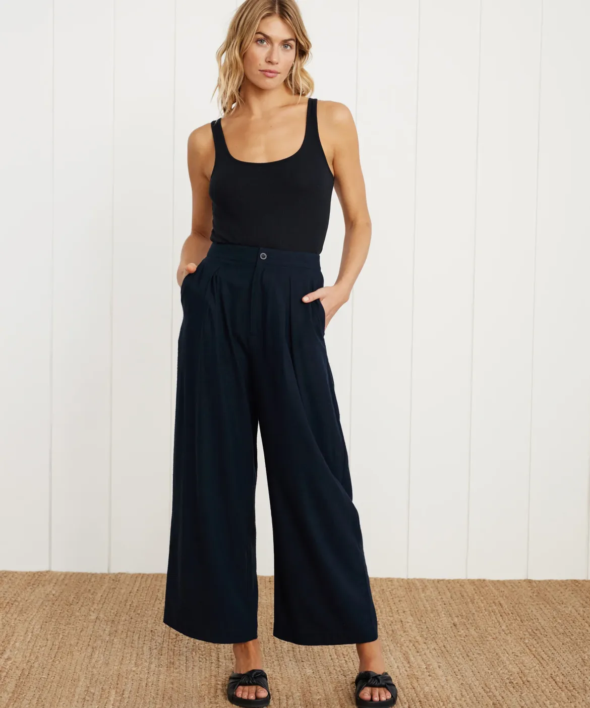 Jenni Kayne Relaxed Trouser Navy Clearance