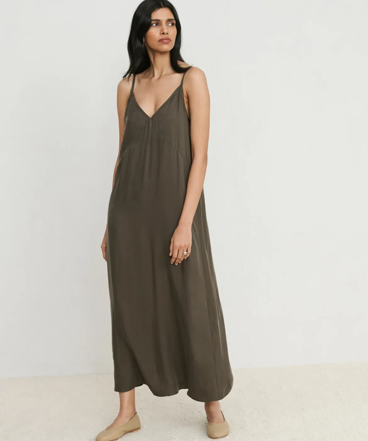 Jenni Kayne Rio Slip Dress Moss Discount