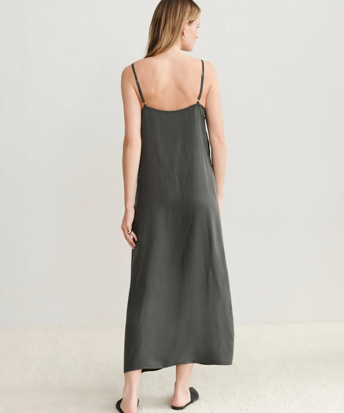 Jenni Kayne Rio Slip Dress Charcoal Sale