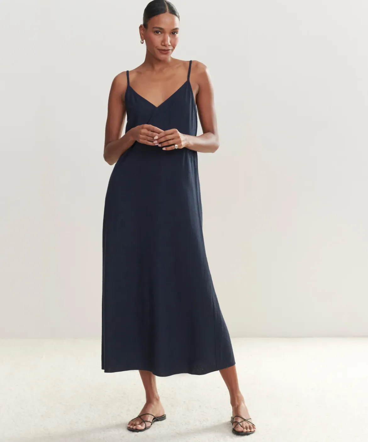 Jenni Kayne Riviera Slip Dress Navy Outlet
