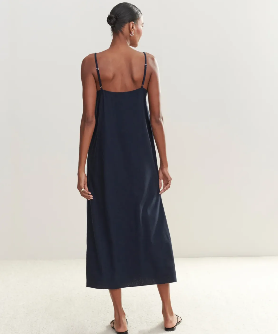 Jenni Kayne Riviera Slip Dress Navy Outlet