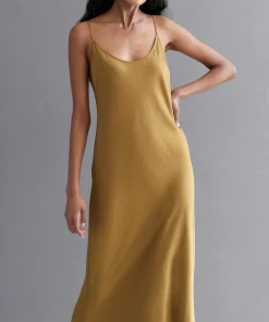 Jenni Kayne Satin Slip Dress Bronze Sale