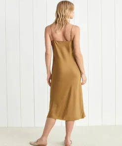 Jenni Kayne Satin Slip Dress Bronze Sale