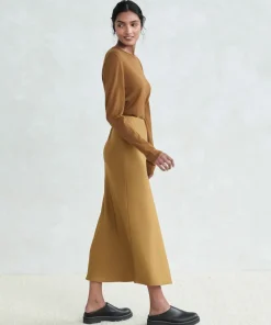 Jenni Kayne Satin Slip Skirt Bronze Clearance