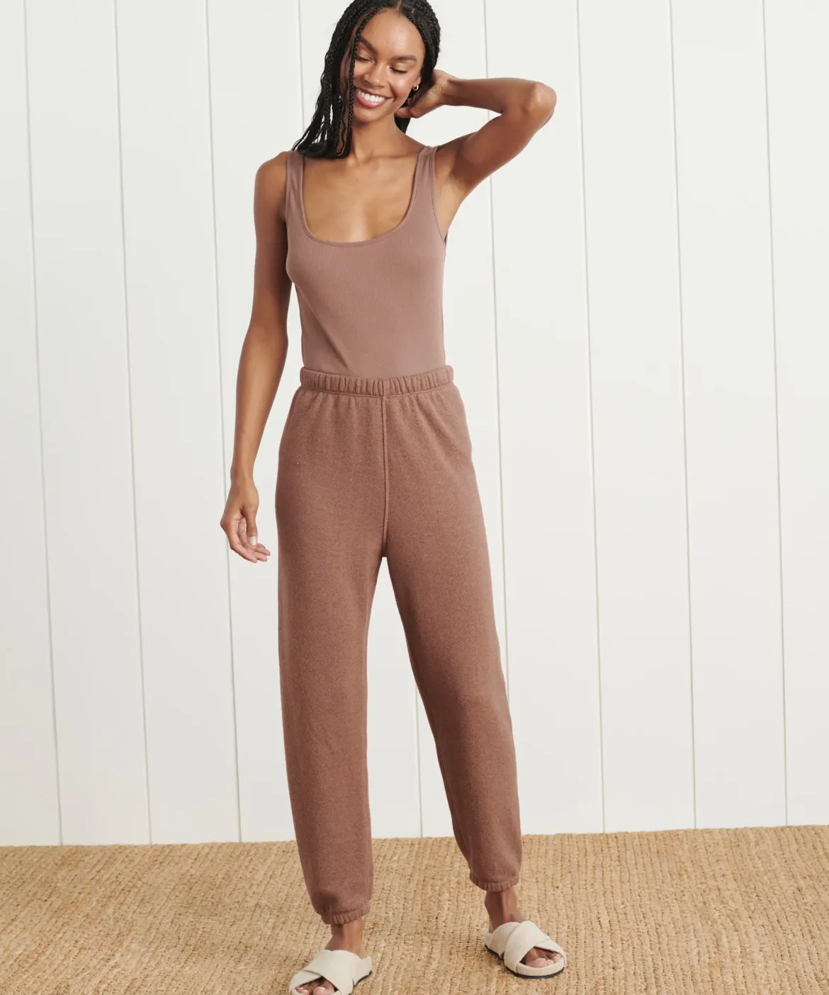 Jenni Kayne Saturday Sweatpant Cinnamon Discount