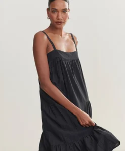 Jenni Kayne Seersucker Summer Dress Black Online