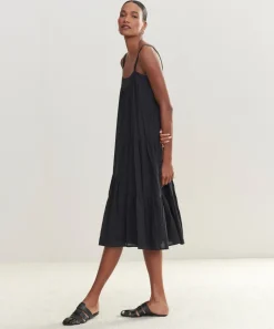 Jenni Kayne Seersucker Summer Dress Black Online