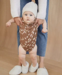 Jenni Kayne Shearling Baby Booties Ivory Clearance