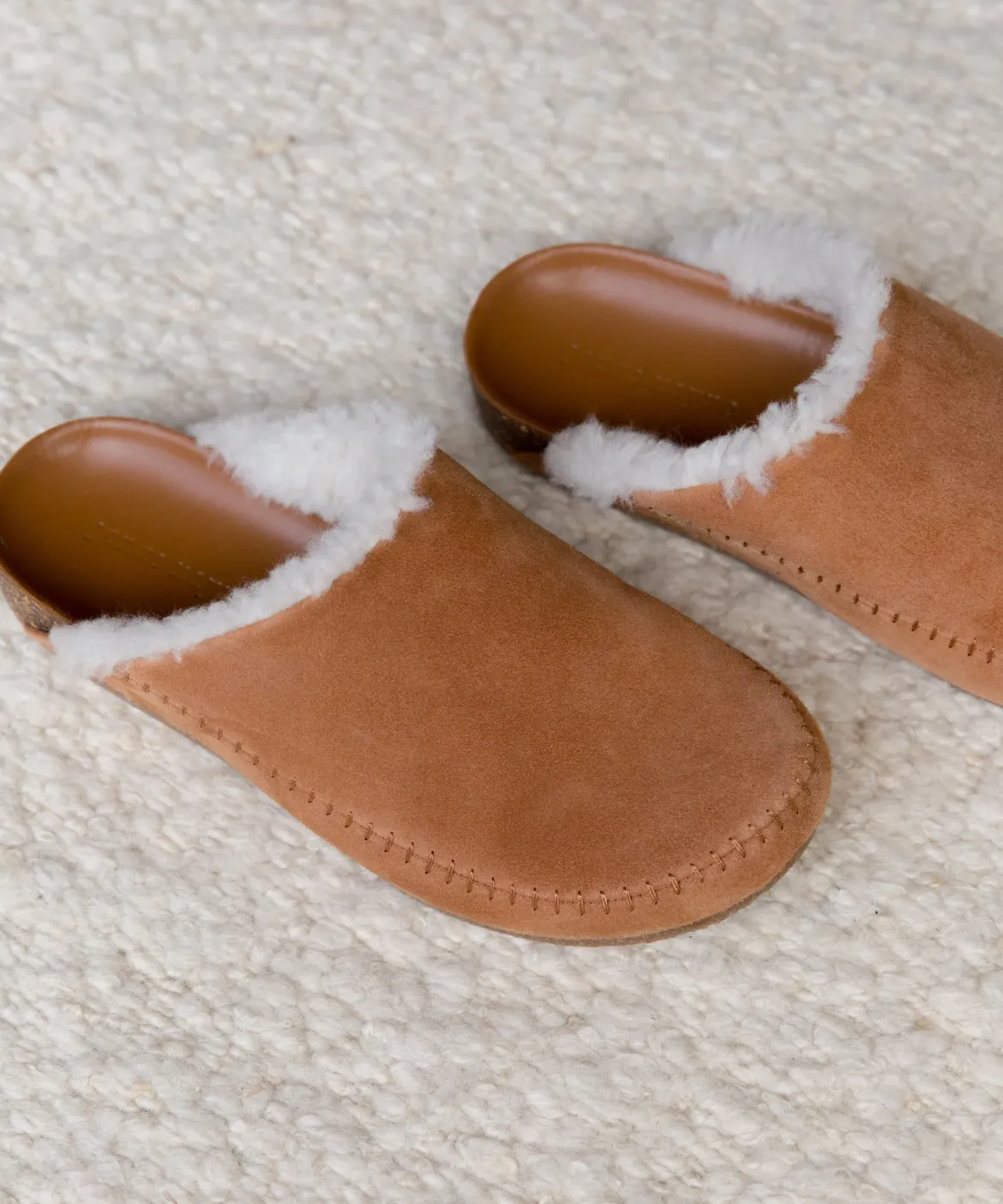 Jenni Kayne Shearling-Lined Moc Clog Saddle Best