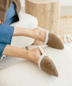 Jenni Kayne Shearling-Lined Mule Laurel Sale