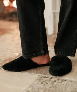 Jenni Kayne Shearling Mule Black Discount
