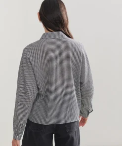 Jenni Kayne Shore Shirt Checkered Navy Sale