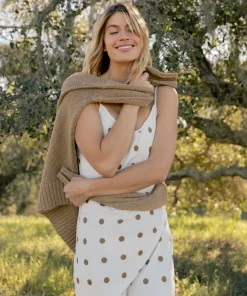 Jenni Kayne Slip Dress Caramel Dot Fashion