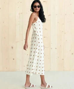 Jenni Kayne Slip Dress Caramel Dot Fashion