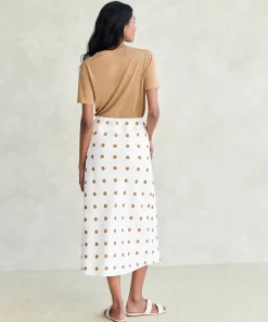 Jenni Kayne Slip Skirt Caramel Dot Sale