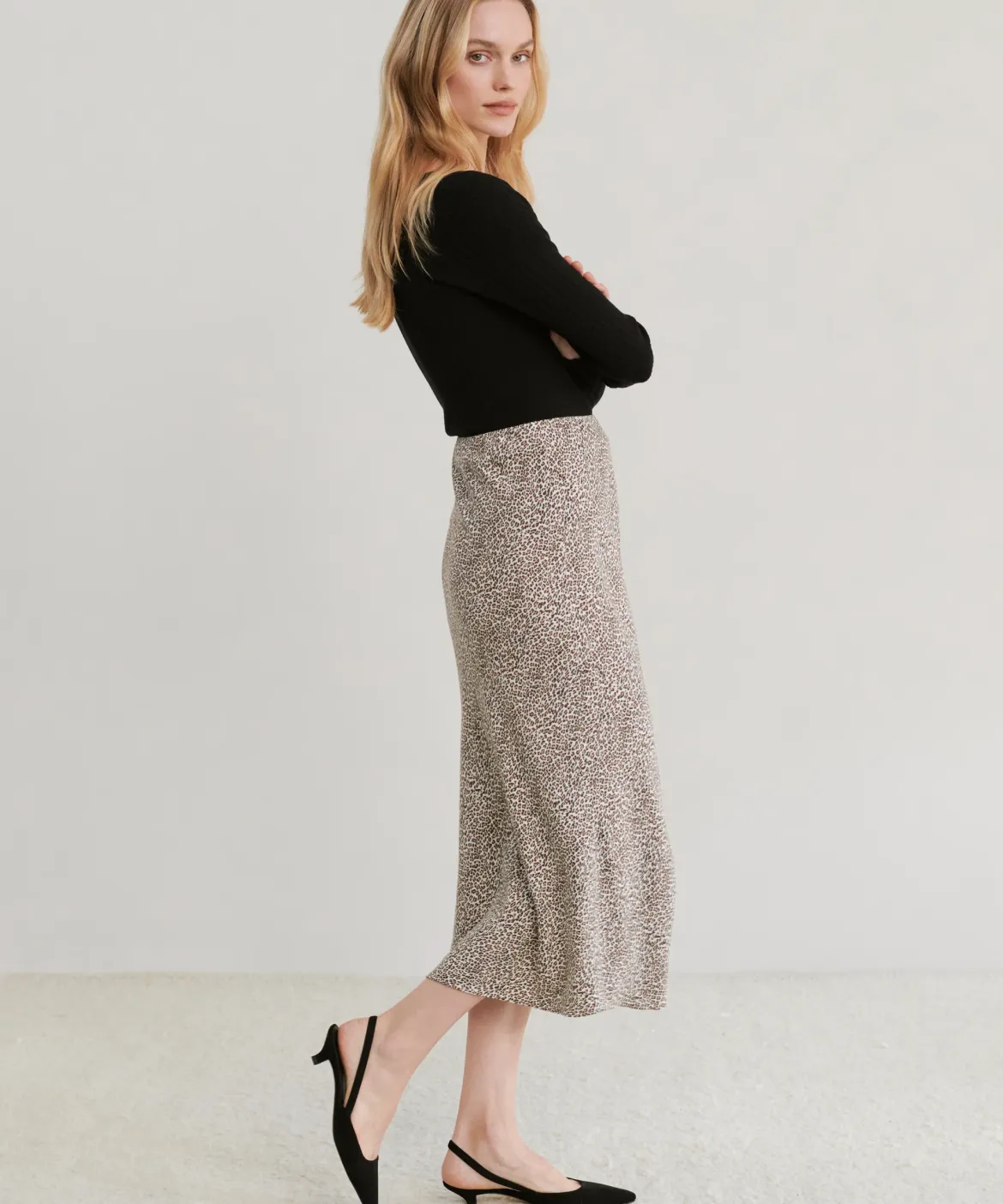 Jenni Kayne Slip Skirt Leopard New