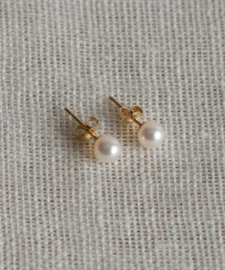 Jenni Kayne Small Loren Pearl Studs Gold Discount
