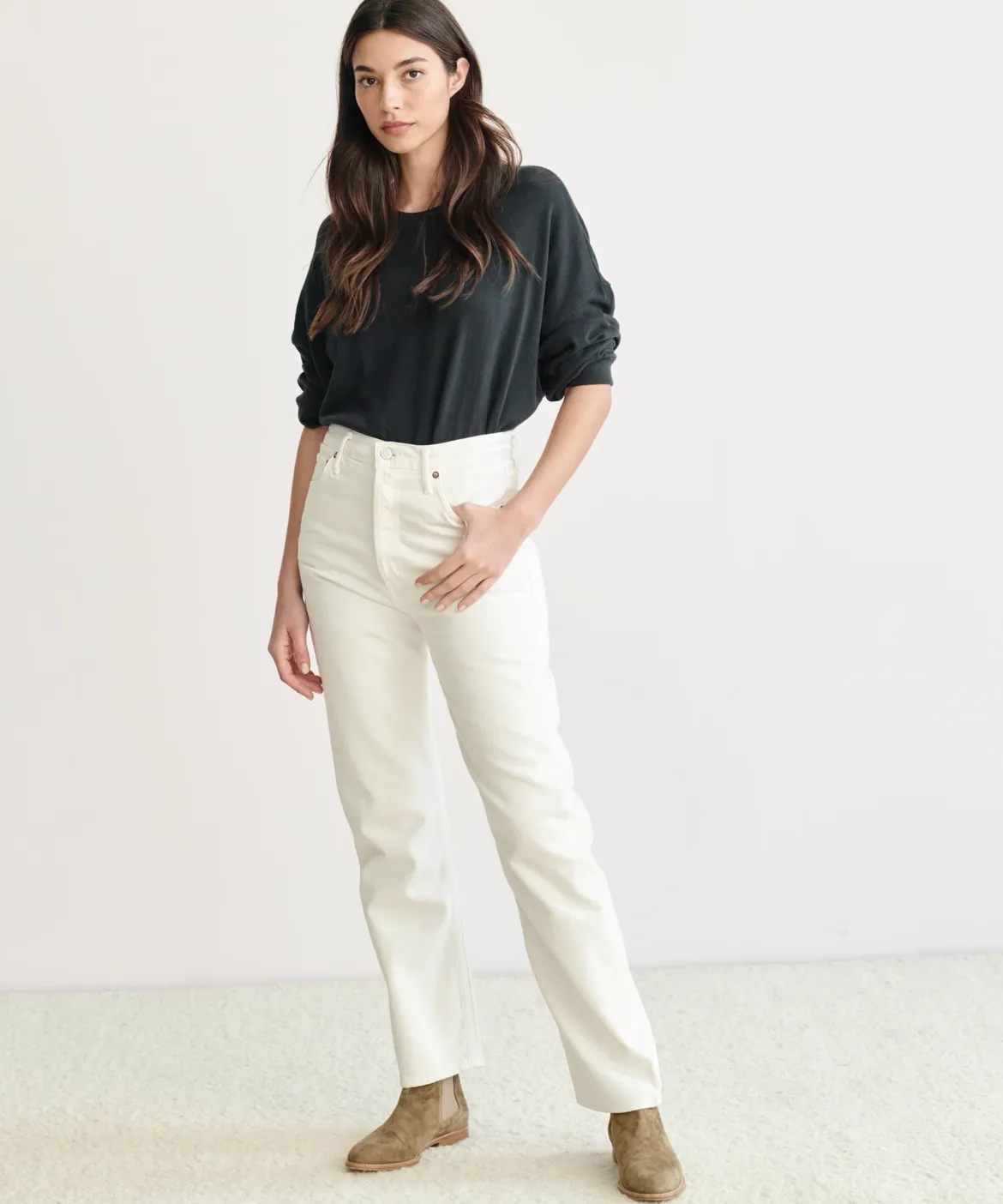 Jenni Kayne 90'S Pinch Waist Jean Drum Fashion