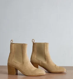 Jenni Kayne Suede Frankie Chelsea Boot Dark Sand Hot